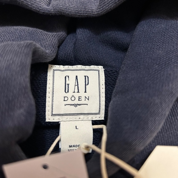 Doen x Gap Adult Heavyweight Raglan Logo Hoodie Large - Picture 5 of 5